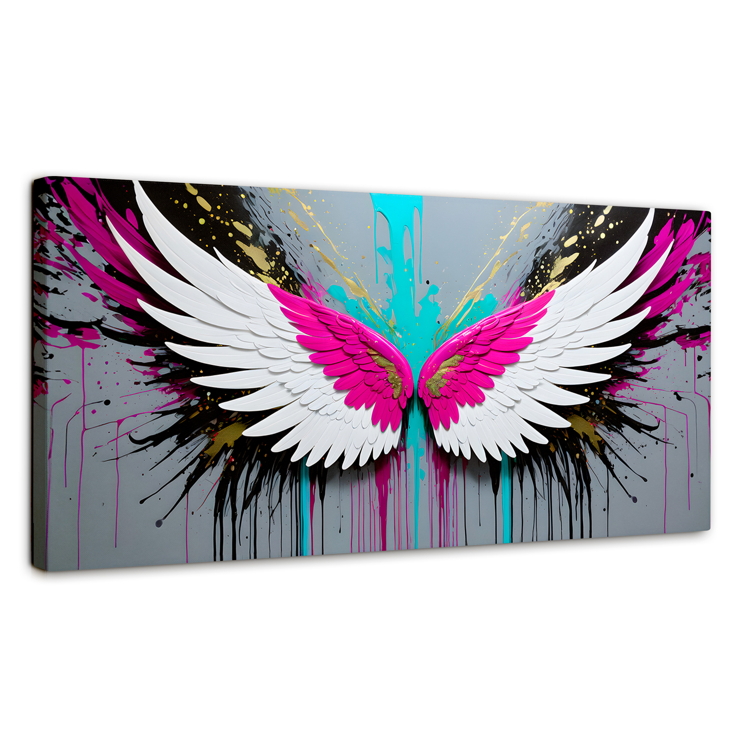 Foto 2 pulgar | Cuadro Alas De Ángel Canvas Alas Vuelo Eterno 120x60