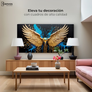 Foto 3 | Cuadro Alas De Ángel Canvas Alas Ángel Dorado 120x60