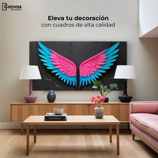 Foto 3 | Cuadro Alas De Ángel Canvas Alas Vuelo De Luz 120x60