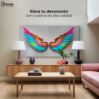 Foto 3 | Cuadro Alas De Ángel Canvas Ángel Resplandor 120x60