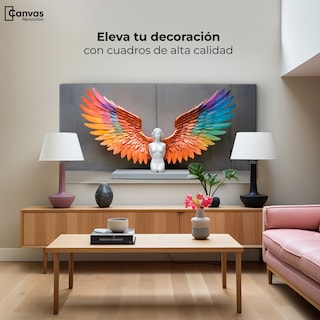 Foto 3 | Cuadro Alas De Ángel Canvas Alas Espíritu Real 120x60