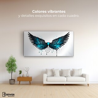 Foto 2 | Cuadro Alas De Ángel Canvas Alas Piedra Ángel 120x60