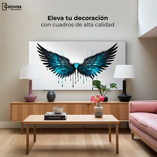 Foto 3 | Cuadro Alas De Ángel Canvas Alas Piedra Ángel 120x60