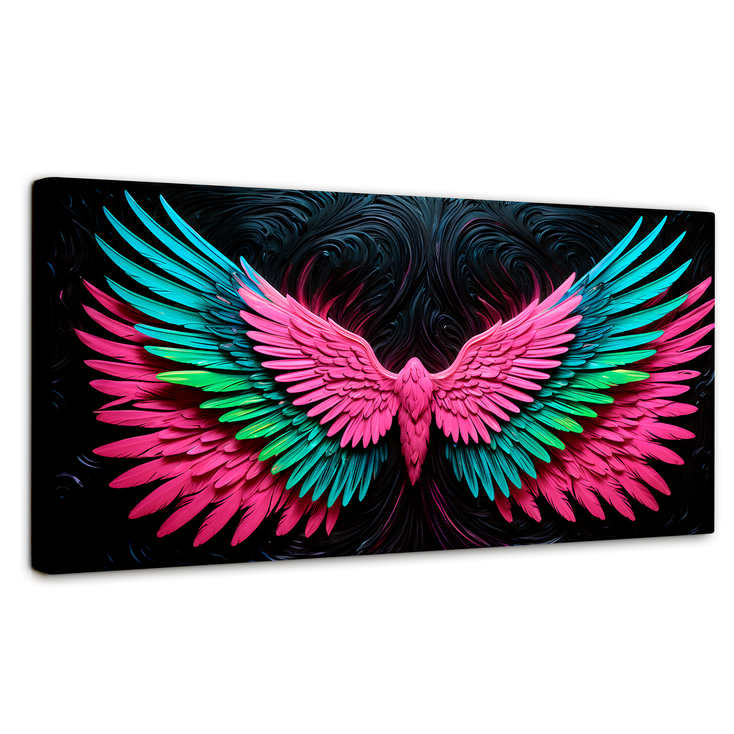 Foto 2 pulgar | Cuadro Alas De Ángel Canvas Alas Luz Ángeles 120x60