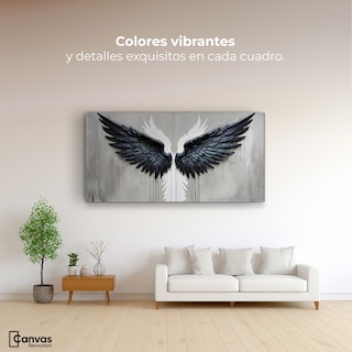 Foto 2 | Cuadro Alas De Ángel Canvas Alas Ángel Oscuro 120x60