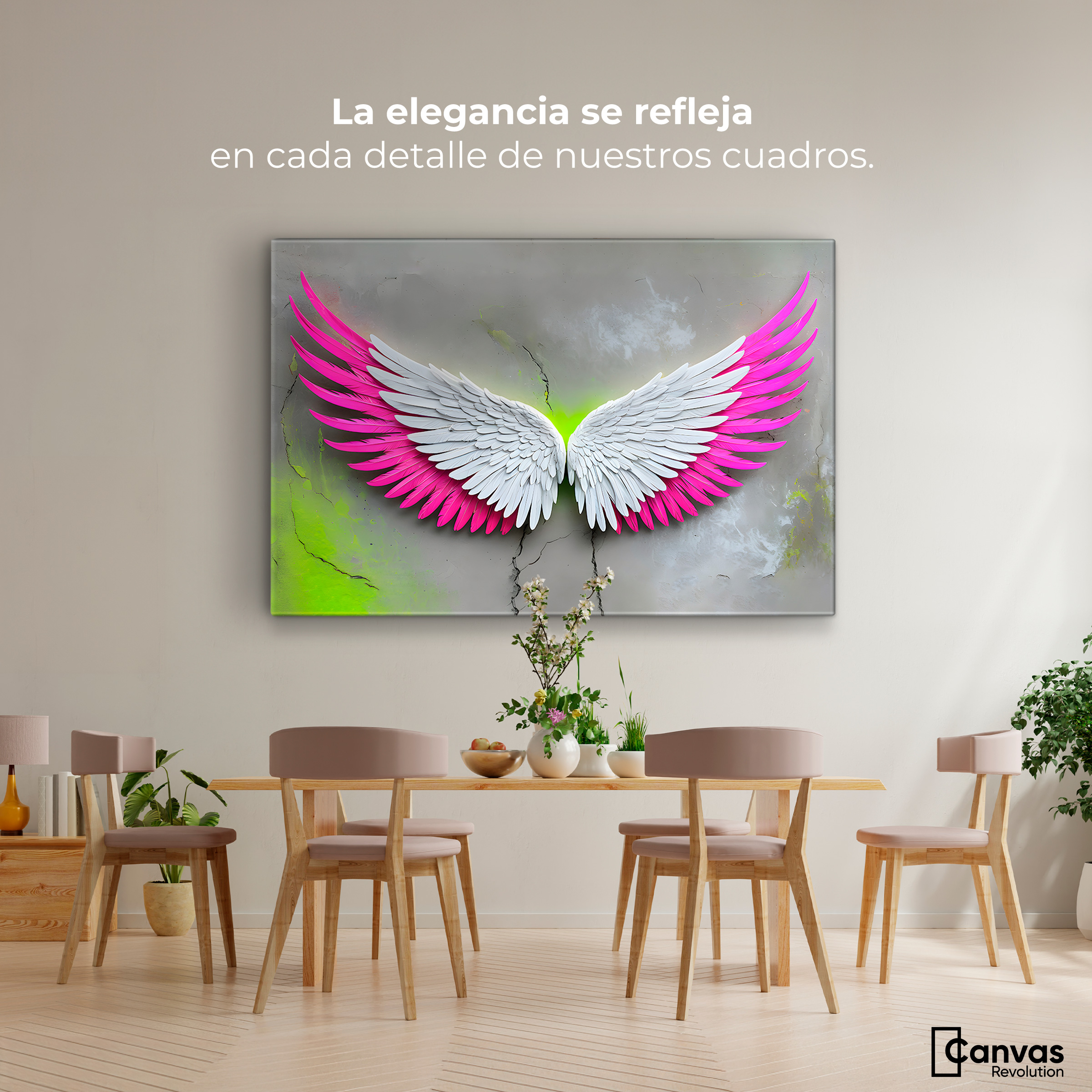 Foto 2 | Cuadro Alas De Ángel Canvas Alas Vuelo Intenso 90x60