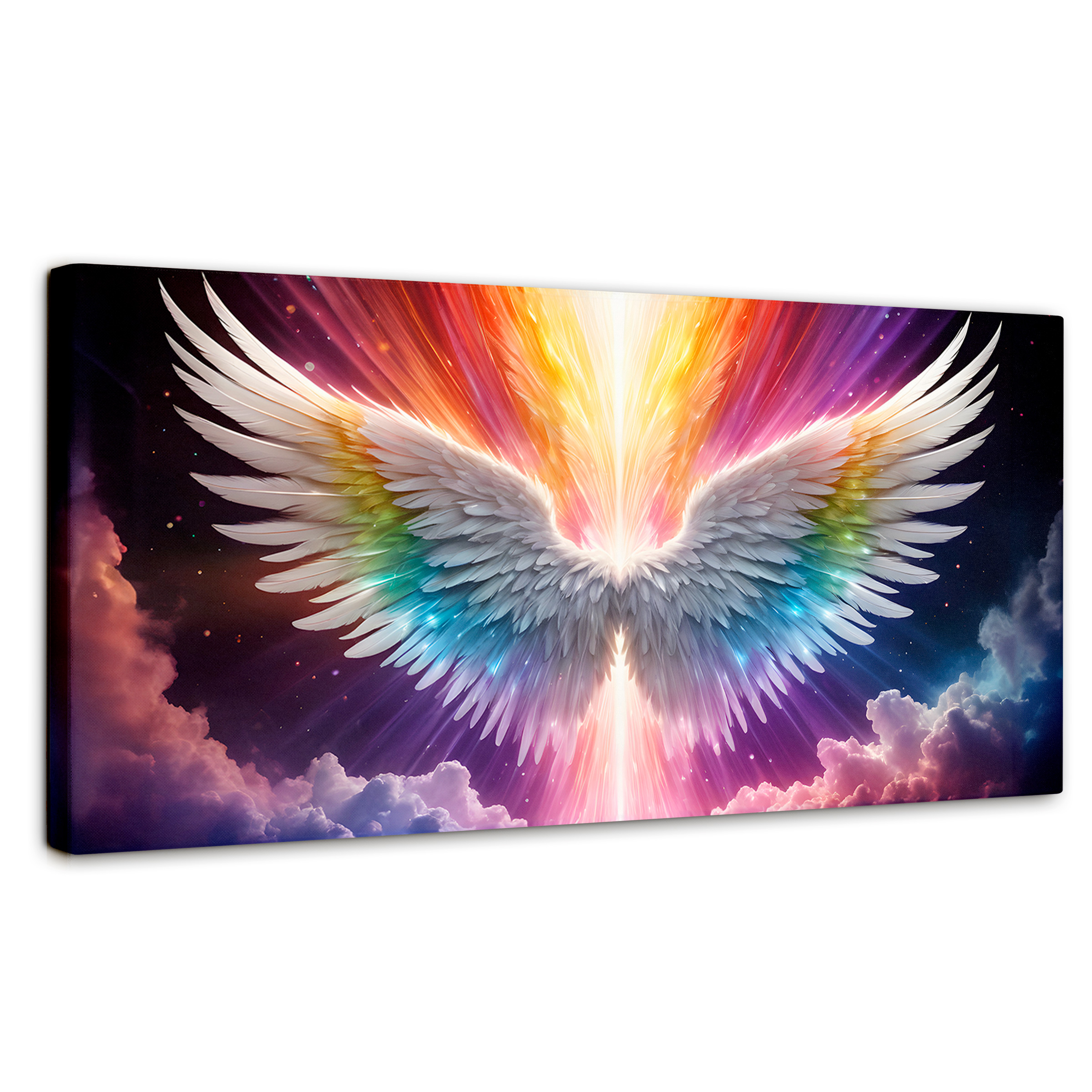 Foto 2 pulgar | Cuadro Alas De Ángel Canvas Aura Angelical 120x60
