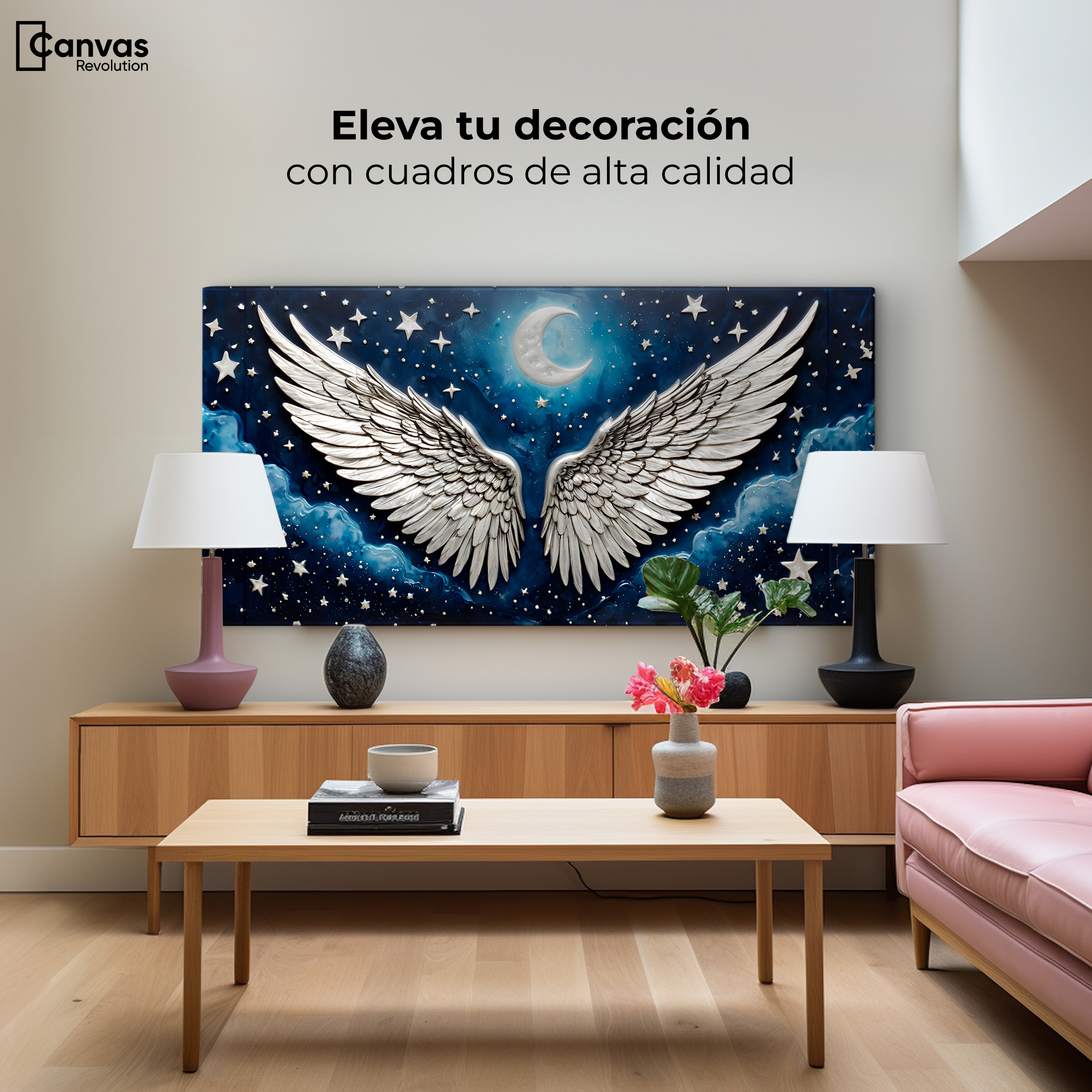 Foto 3 | Cuadro Alas De Ángel Canvas Sueños Alados 120x60