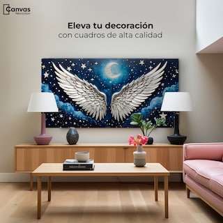 Foto 3 | Cuadro Alas De Ángel Canvas Sueños Alados 120x60