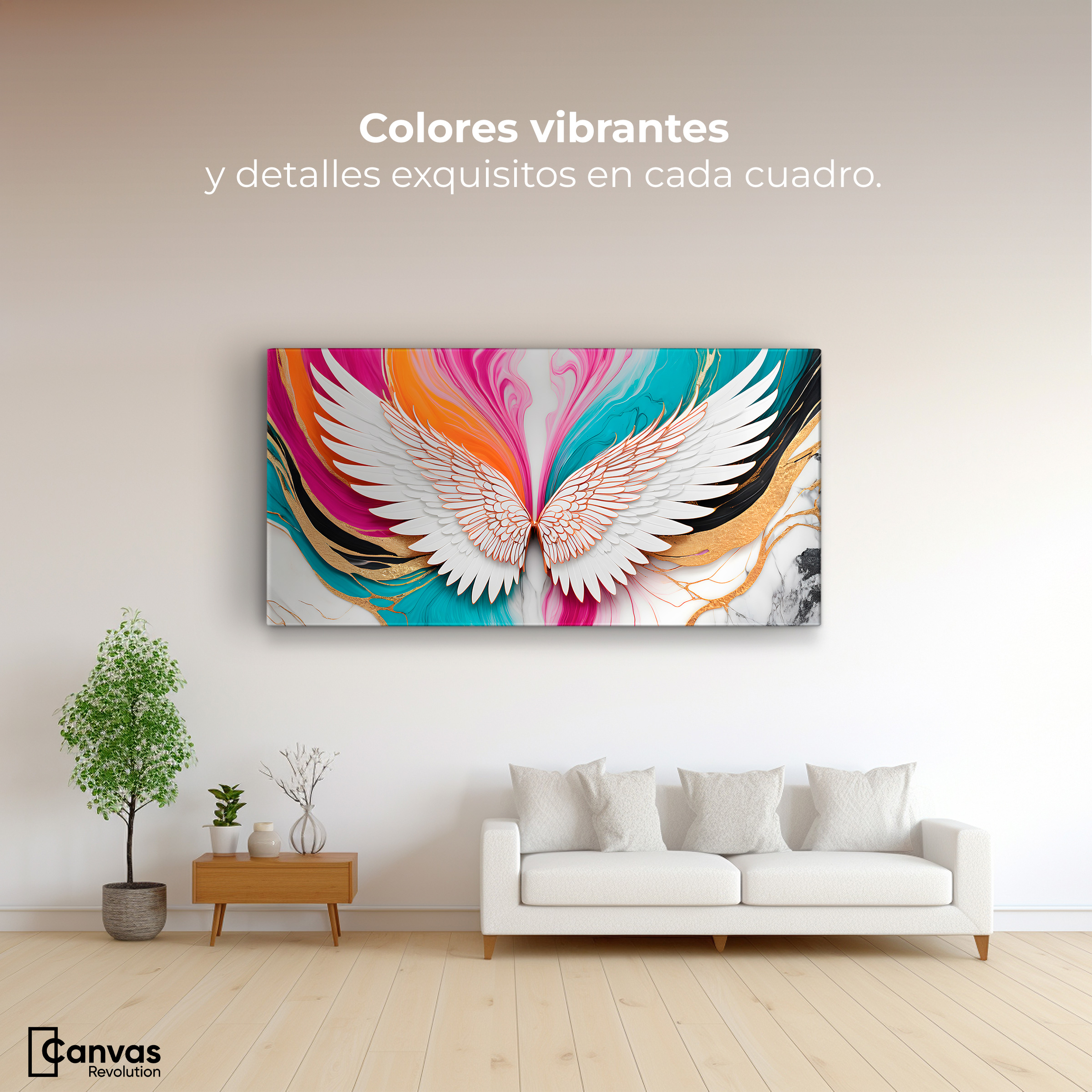 Foto 2 | Cuadro Alas De Ángel Canvas Alas Fusión Color 120x60