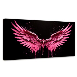 Foto 1 | Cuadro Alas De Ángel Canvas Alas Rosadas Ángel 120x60