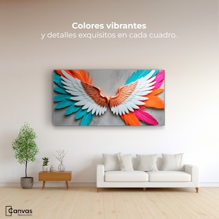 Foto 2 | Cuadro Alas De Ángel Canvas Alas Ángel Infinito 120x60