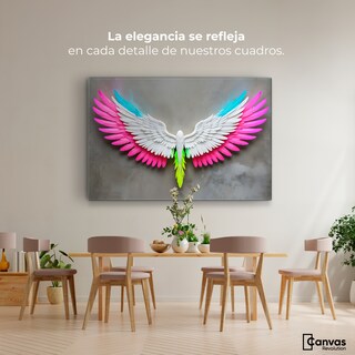Foto 2 | Cuadro Alas De Ángel Canvas Ángel Alas De Luz 90x60