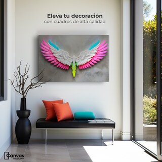 Foto 3 | Cuadro Alas De Ángel Canvas Ángel Alas De Luz 90x60