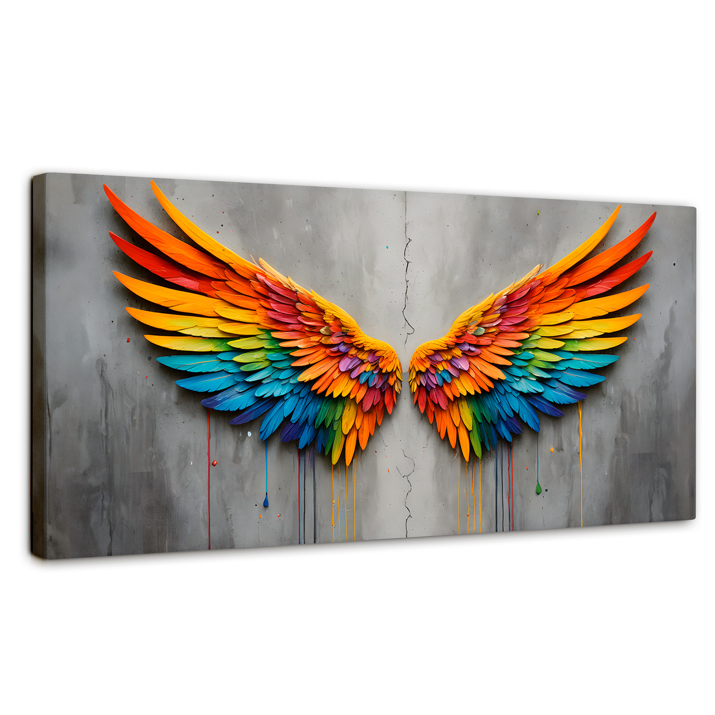 Foto 1 | Cuadro Alas De Ángel Canvas Alas Ángel Colores 120x60
