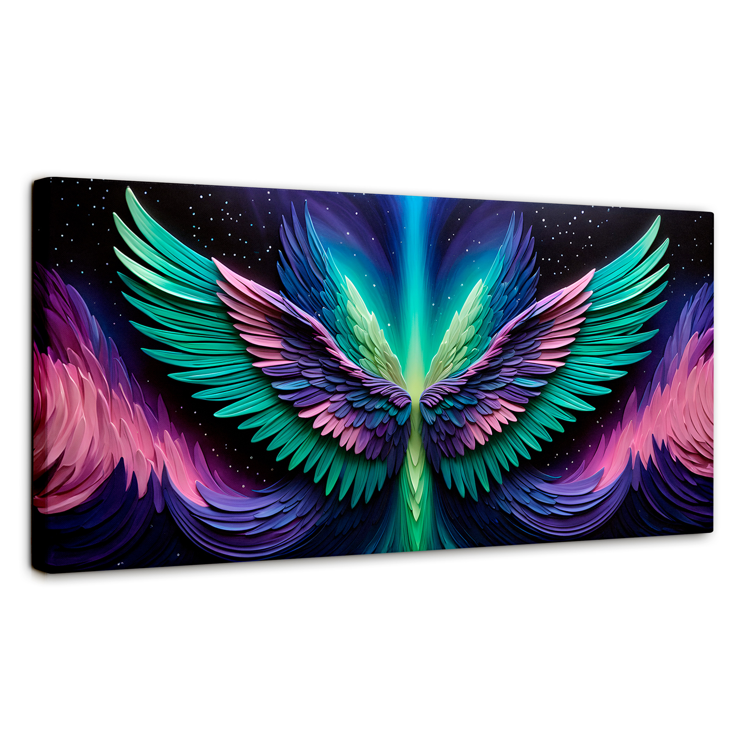 Foto 2 pulgar | Cuadro Alas De Ángel Canvas Alas Ángel Cosmic 120x60