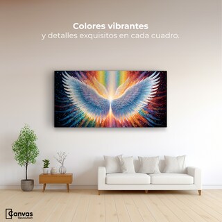 Foto 2 | Cuadro Alas De Ángel Canvas Plumas De Luz 120x60
