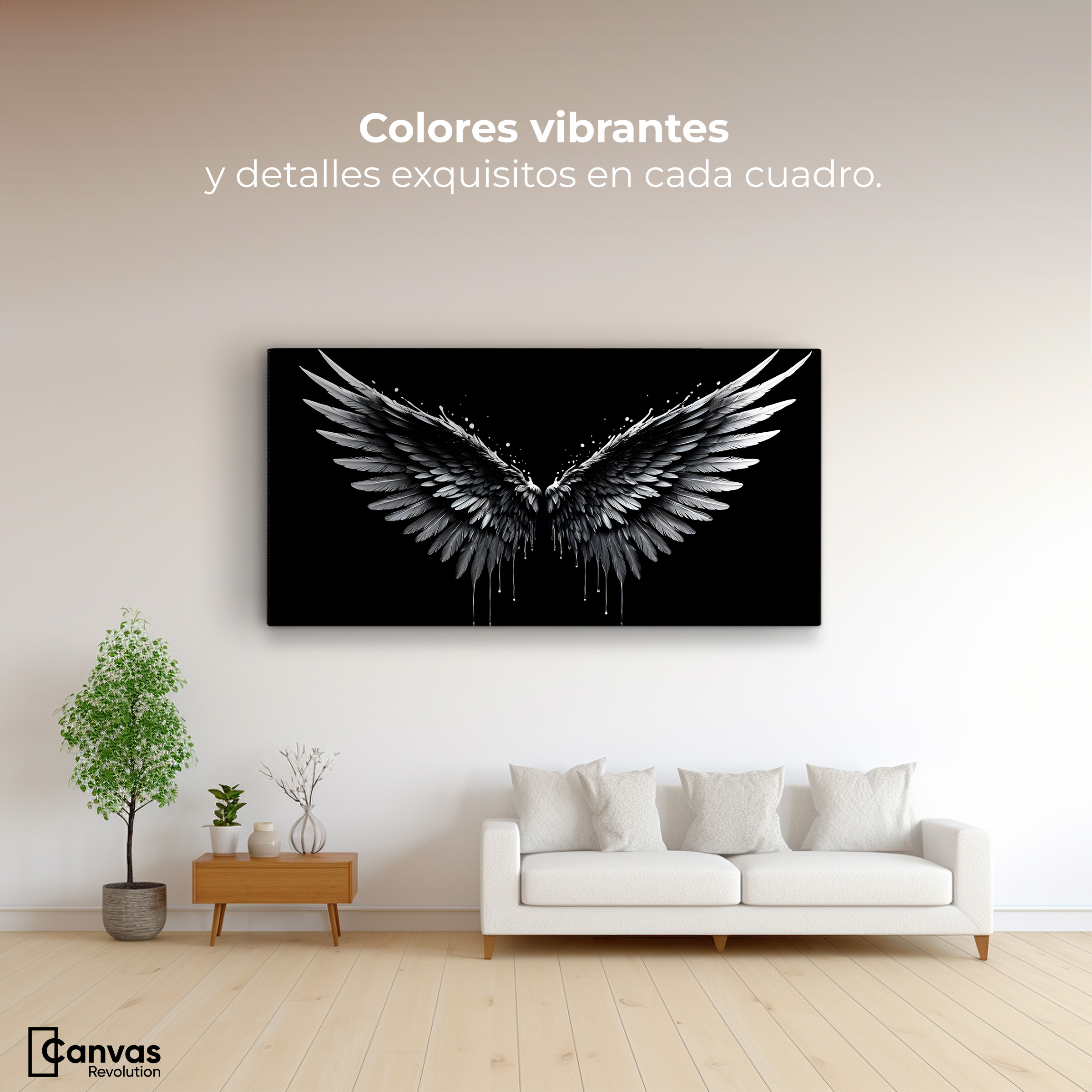 Foto 2 | Cuadro Alas De Ángel Canvas Alas Espléndidas 120x60
