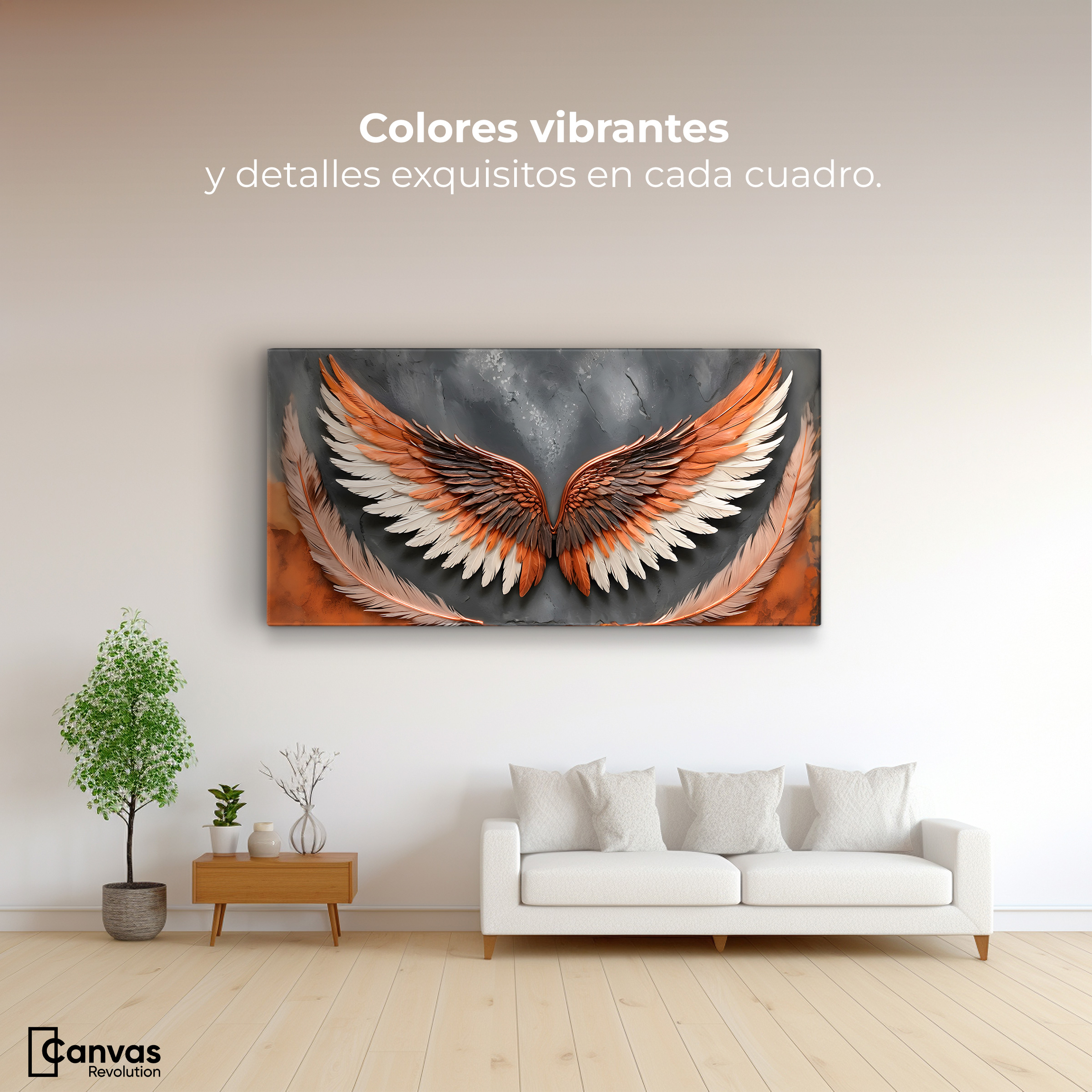 Foto 2 | Cuadro Alas De Ángel Canvas Ángel Luz Divina 120x60