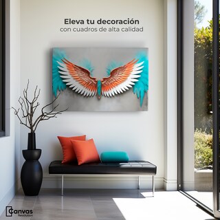 Foto 3 | Cuadro Alas De Ángel Canvas Alas Ángel Sueños 90x60