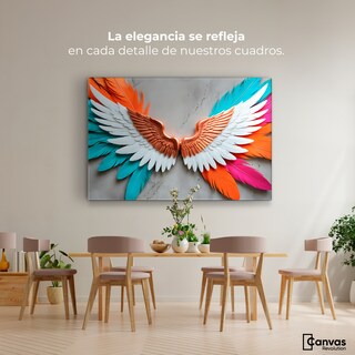 Foto 2 | Cuadro Alas De Ángel Canvas Alas Ángel Infinito 90x60