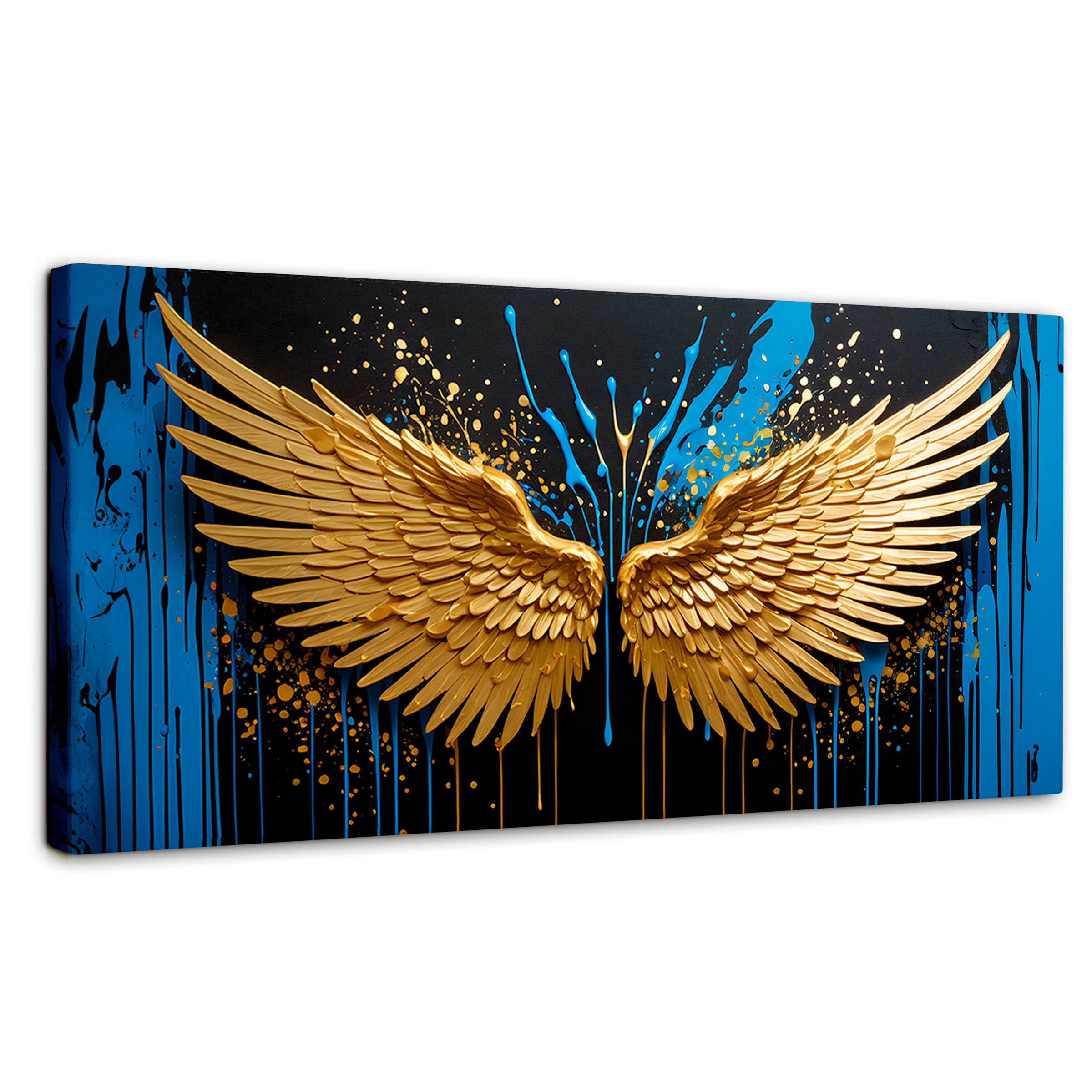Foto 1 | Cuadro Alas De Ángel Canvas Alas Oro Splash 120x60
