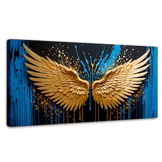 Foto 1 | Cuadro Alas De Ángel Canvas Alas Oro Splash 120x60
