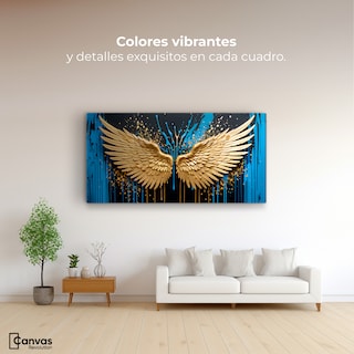 Foto 2 | Cuadro Alas De Ángel Canvas Alas Oro Splash 120x60