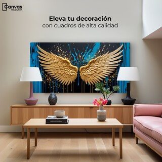Foto 3 | Cuadro Alas De Ángel Canvas Alas Oro Splash 120x60