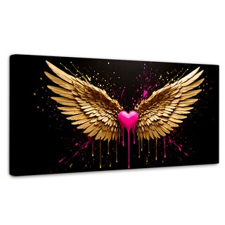 Foto 1 | Cuadro Alas De Ángel Canvas Corazón Divino 120x60