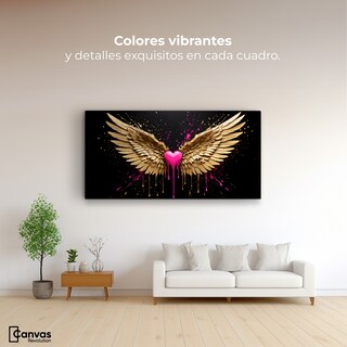 Foto 2 | Cuadro Alas De Ángel Canvas Corazón Divino 120x60