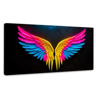 Foto 1 | Cuadro Alas De Ángel Canvas Alas Ángel Neon 120x60