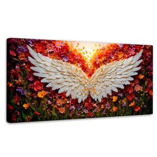 Foto 1 | Cuadro Alas De Ángel Canvas Alas En Flores 120x60