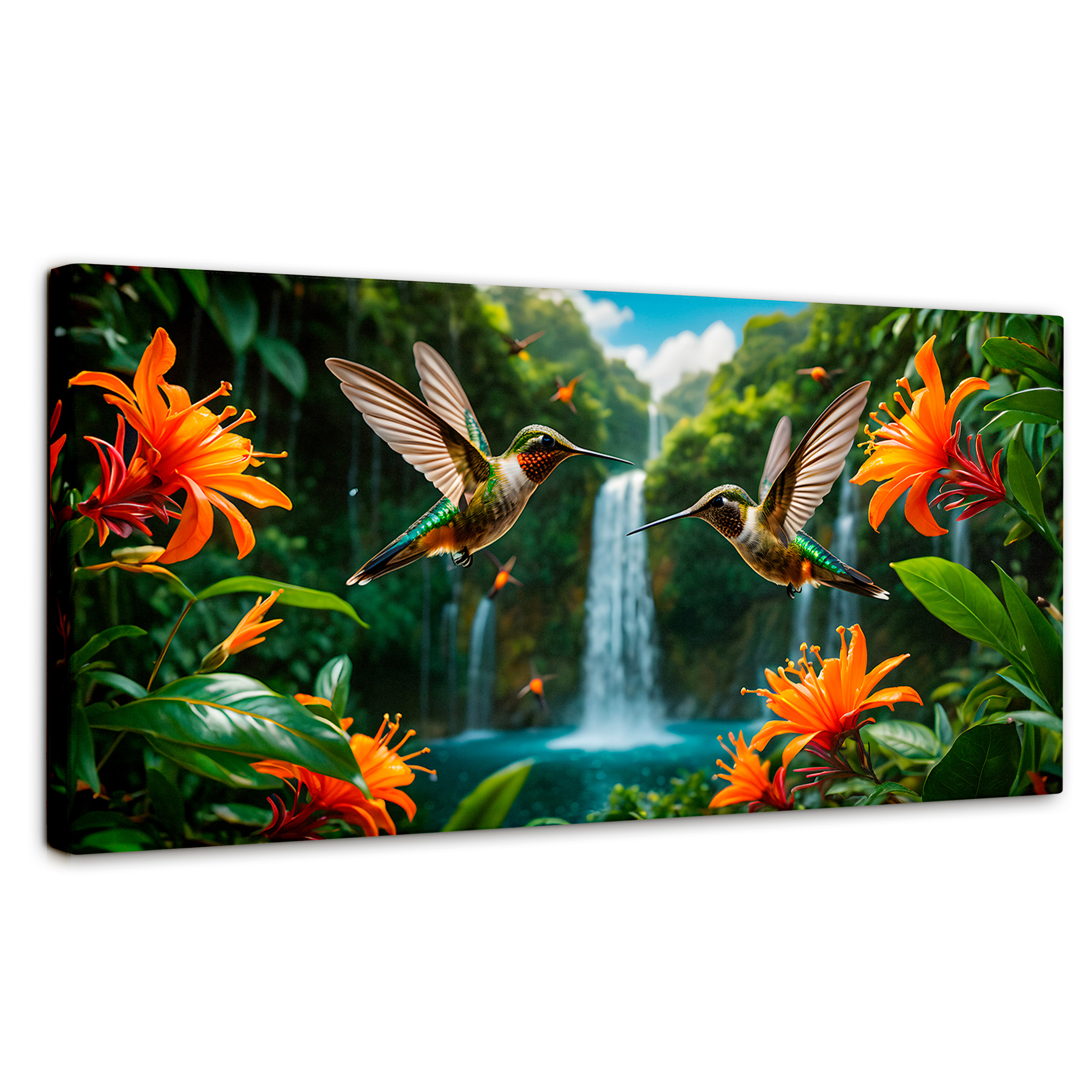Foto 1 | Cuadros De Colibrí Canvas Colibrí Cascadas 120x60