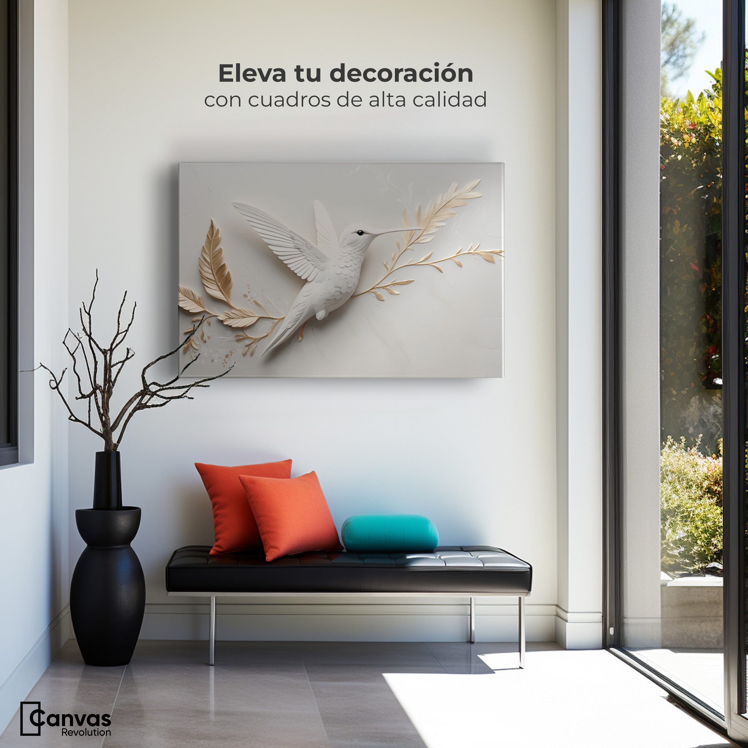 Foto 4 pulgar | Cuadros De Colibrí Canvas Colibrí Armonioso 90x60