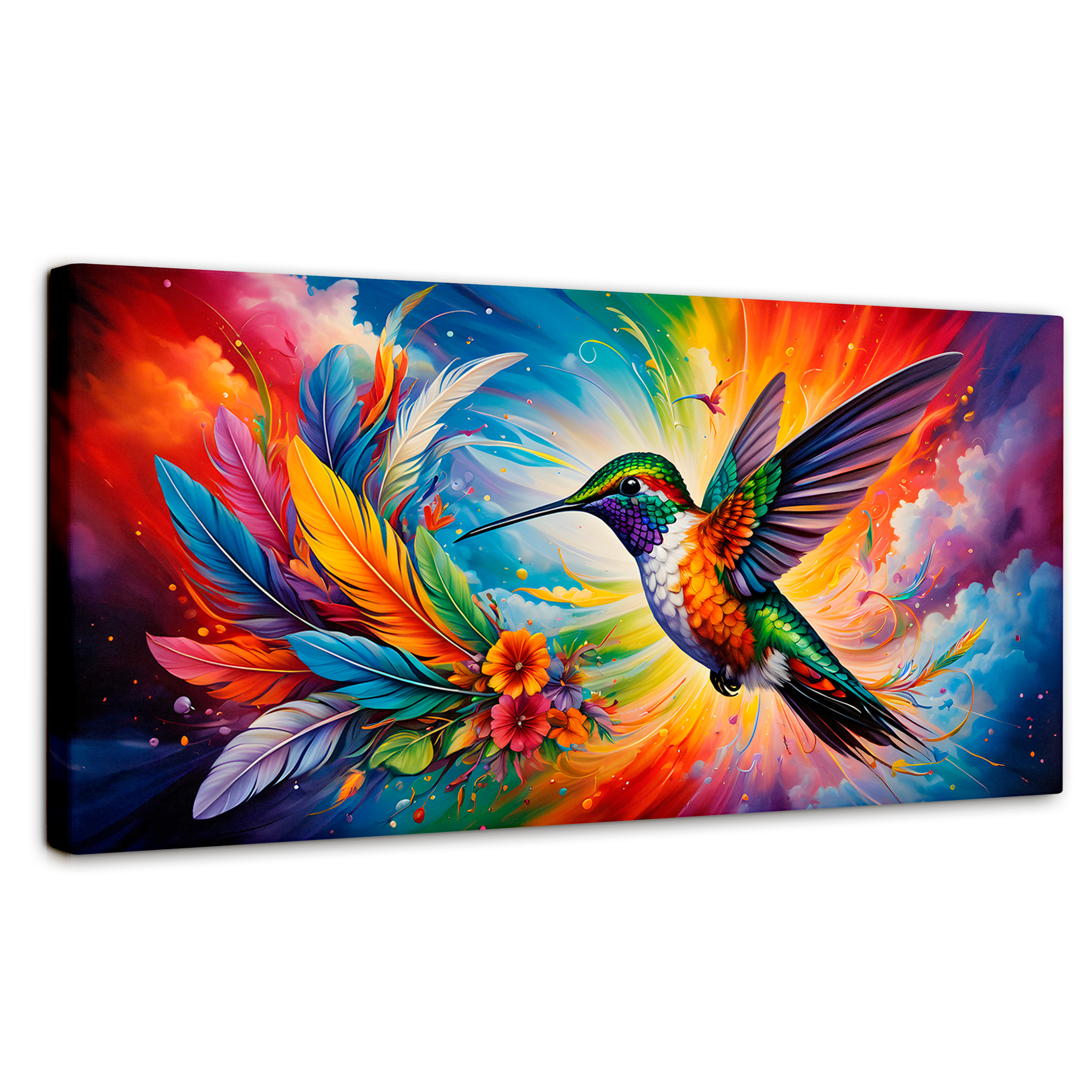 Foto 2 pulgar | Cuadros De Colibrí Canvas Colibrí Celestial 120x60