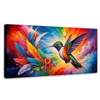 Foto 1 | Cuadros De Colibrí Canvas Colibrí Celestial 120x60