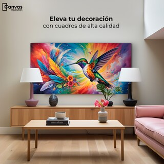 Foto 3 | Cuadros De Colibrí Canvas Colibrí Celestial 120x60