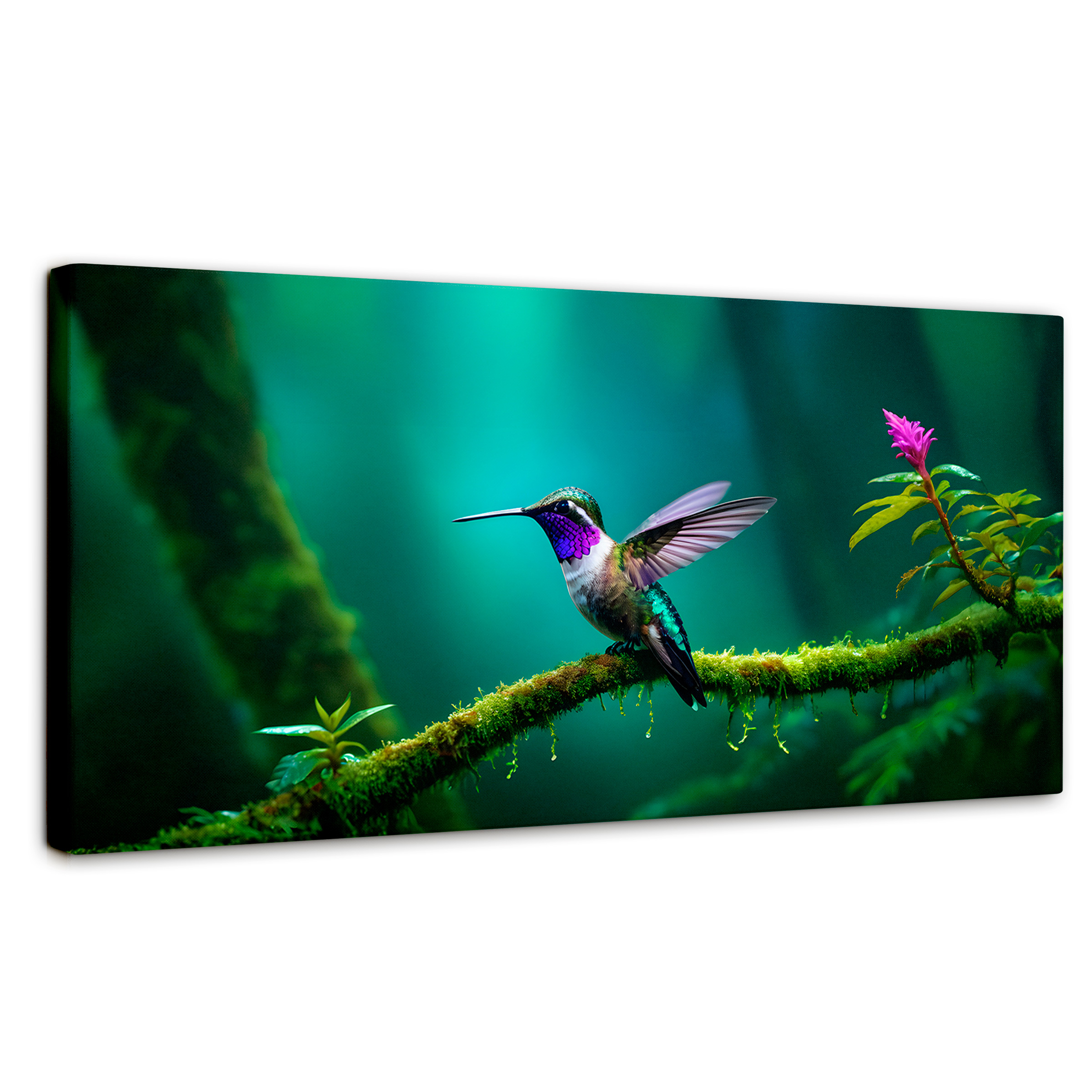 Foto 2 pulgar | Cuadros De Colibrí Canvas Colibrí Selvático 120x60