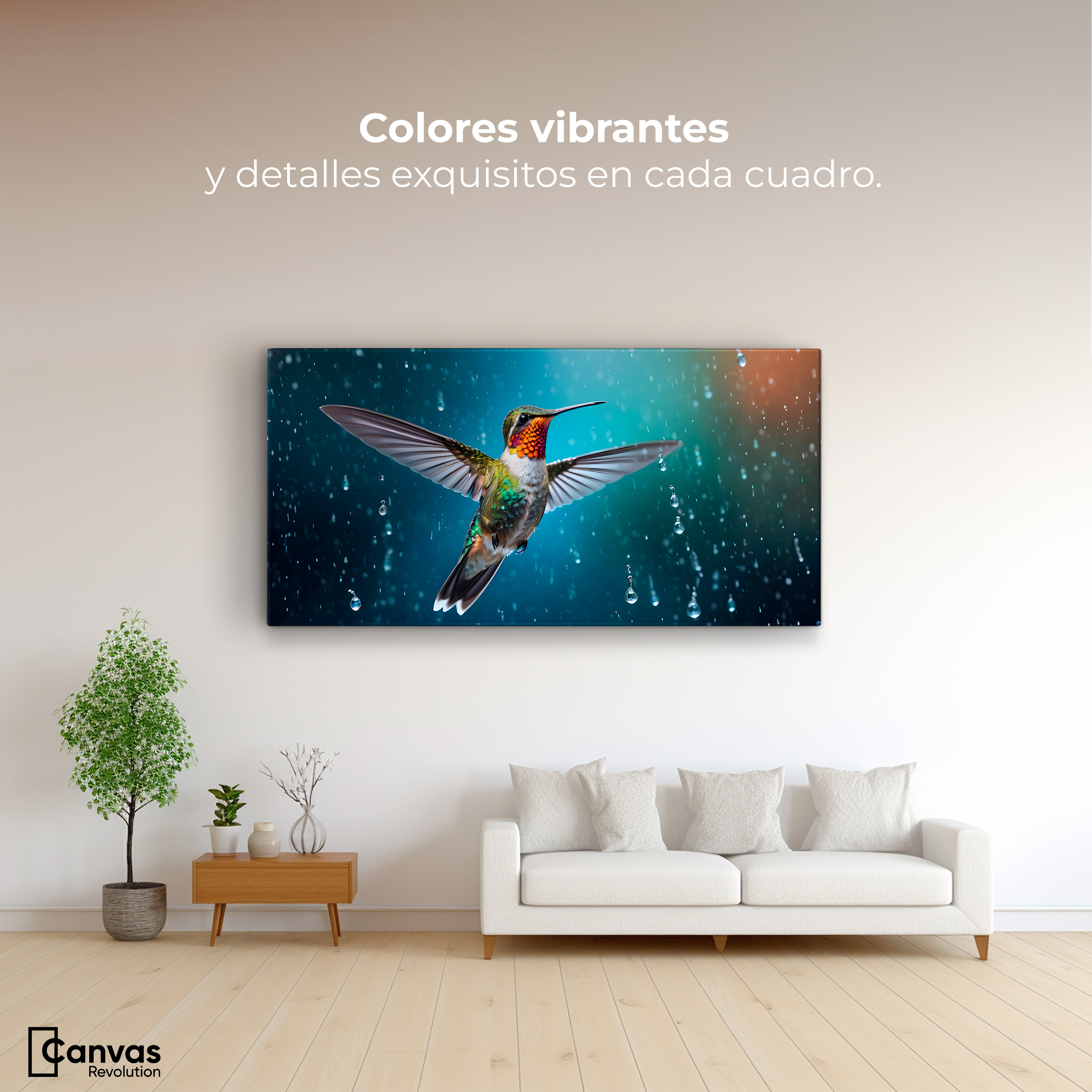 Foto 3 pulgar | Cuadros De Colibrí Canvas Colibrí Místico 120x60