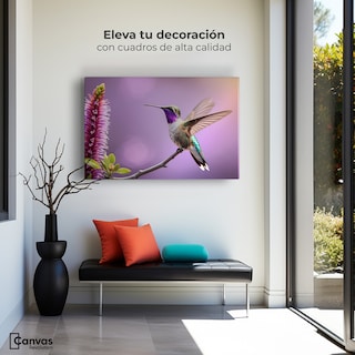 Foto 3 | Cuadros De Colibrí Canvas Colibrí Floresta 90x60