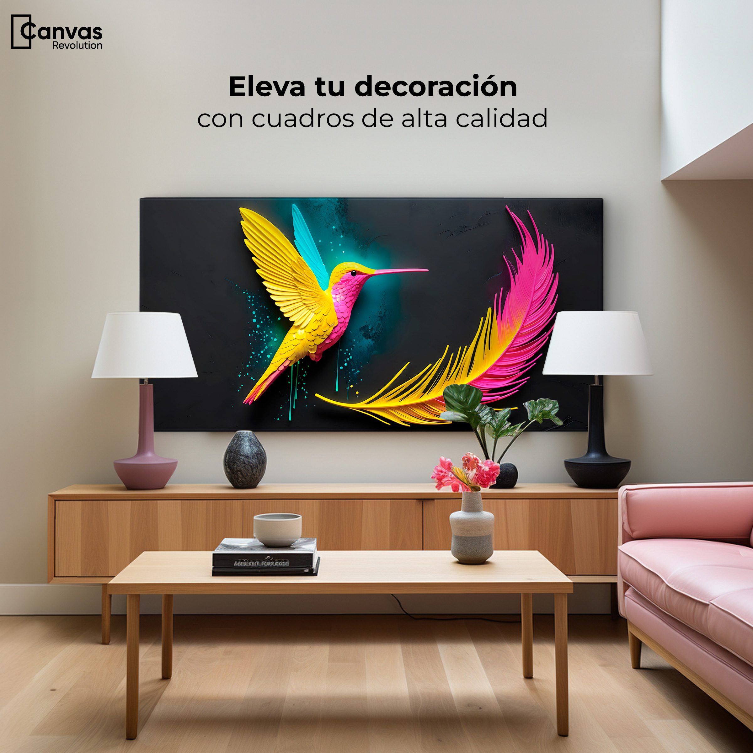 Foto 4 pulgar | Cuadros De Colibrí Canvas Colibrí De Luz 120x60