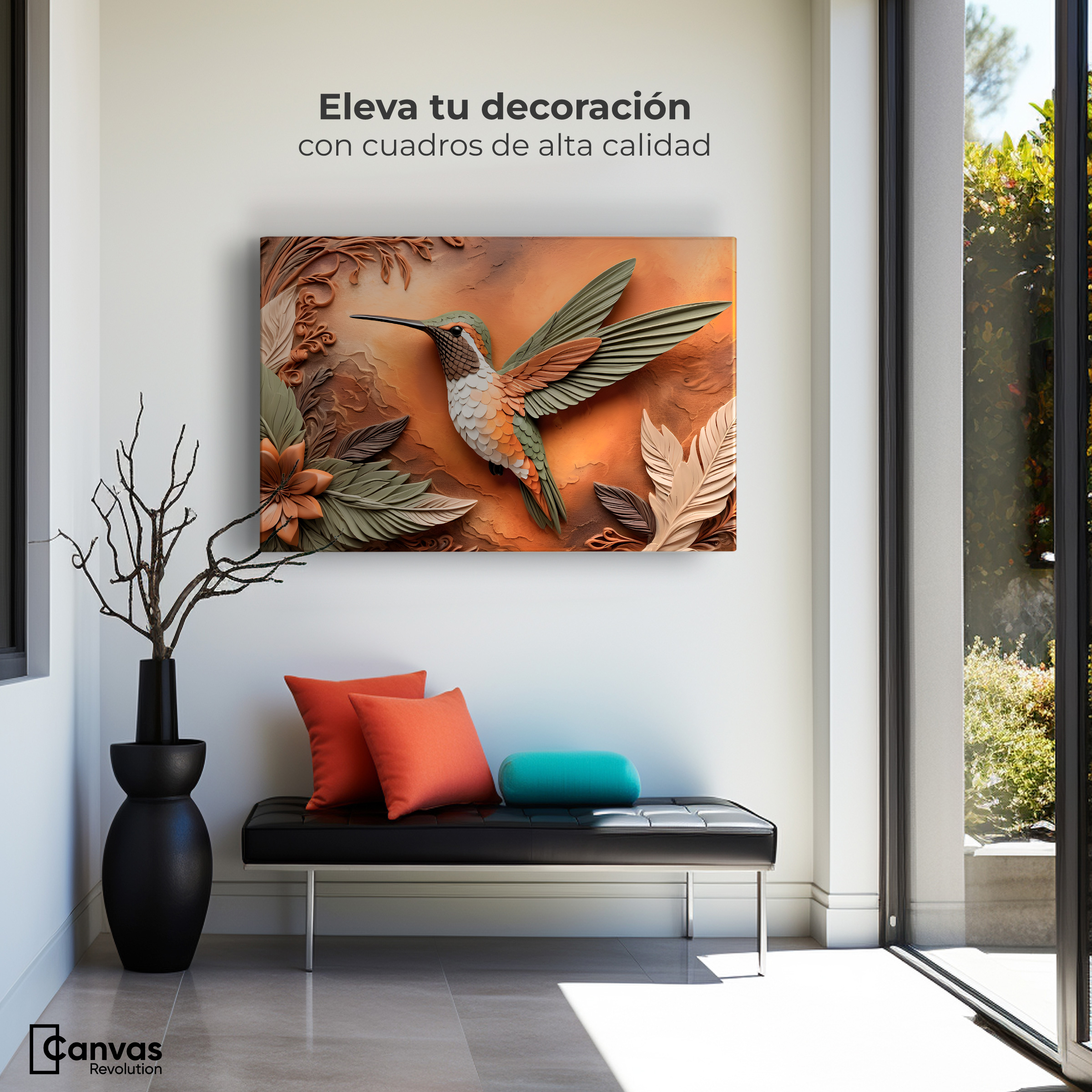 Foto 3 | Cuadros De Colibrí Canvas Colibrí Sublime 90x60