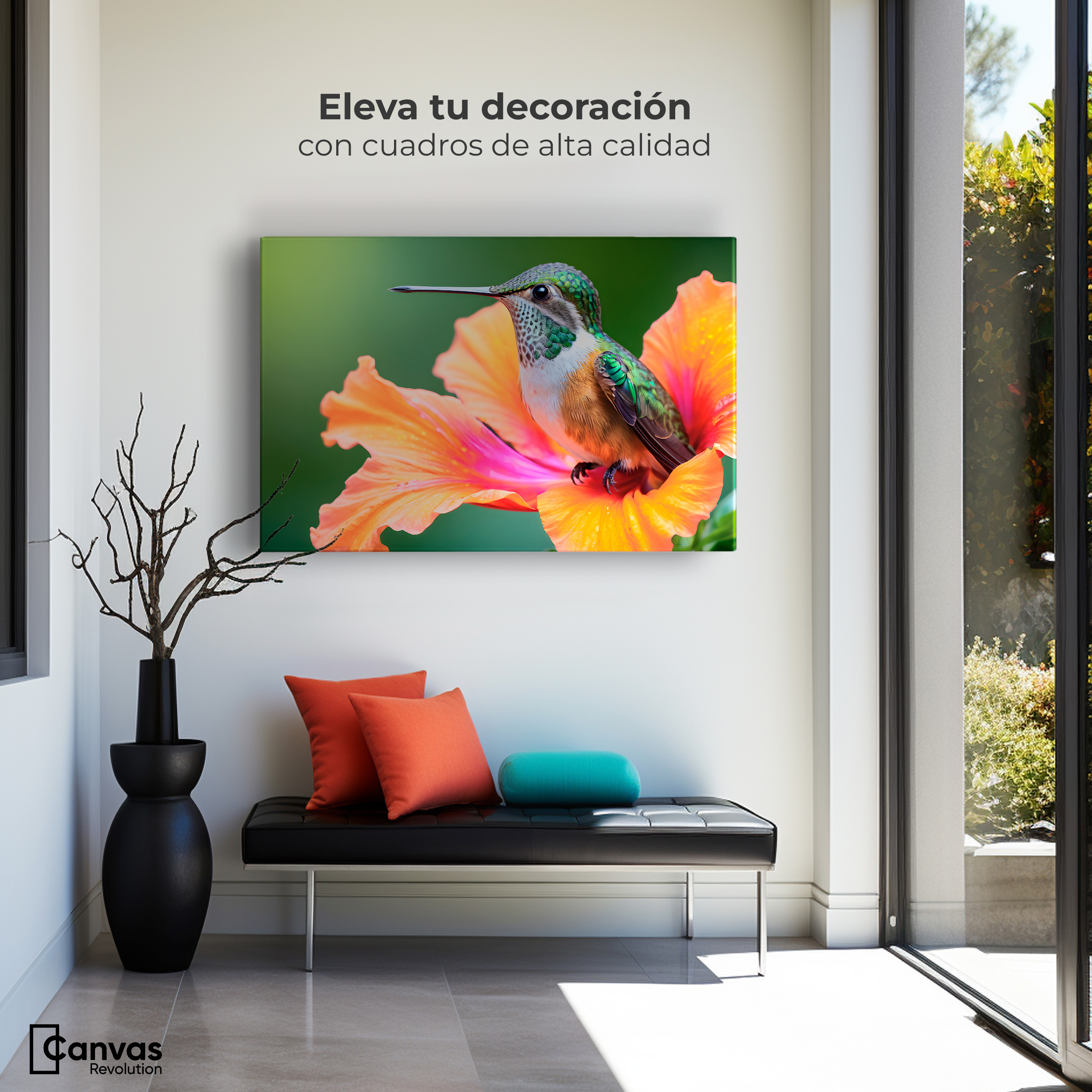 Foto 3 | Cuadros De Colibrí Canvas Colibrí Serenidad 90x60