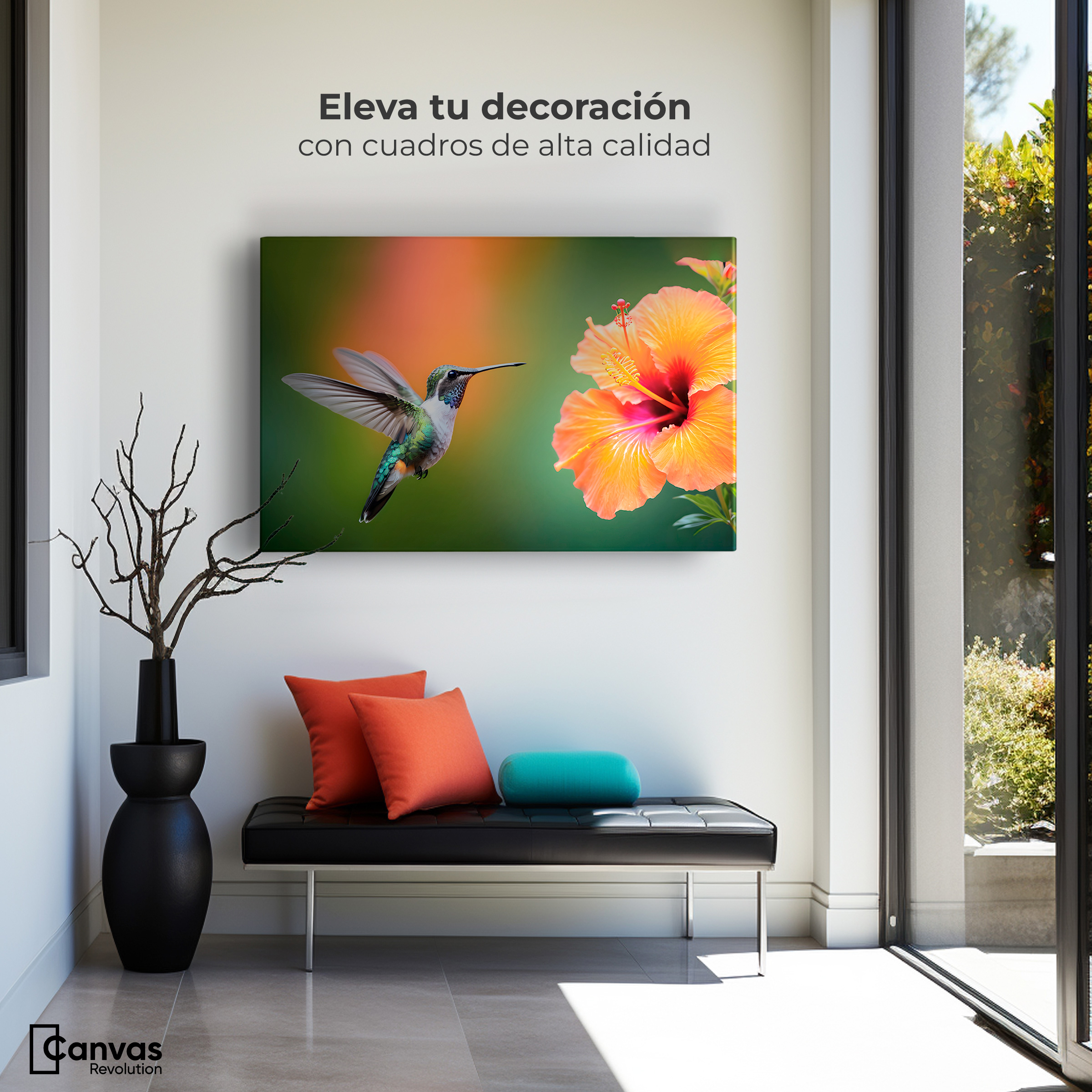 Foto 4 pulgar | Cuadros De Colibrí Canvas Colibrí Simpleza 90x60