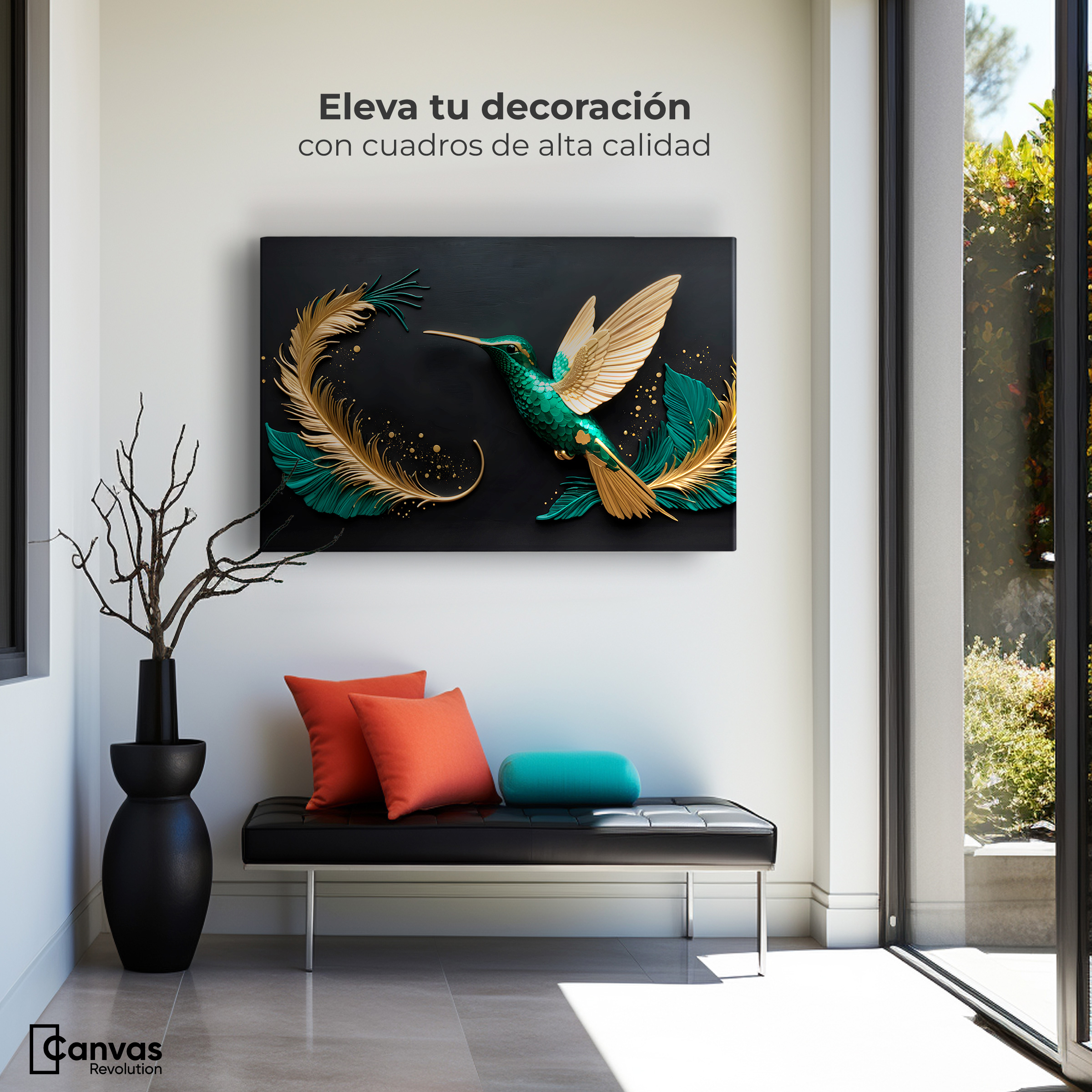 Foto 4 pulgar | Cuadros De Colibrí Canvas Colibrí Mágico 90x60