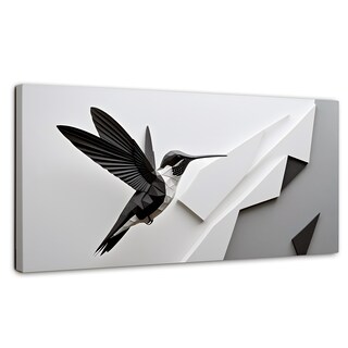 Foto 1 | Cuadros De Colibrí Canvas Colibrí Geométrico 120x60