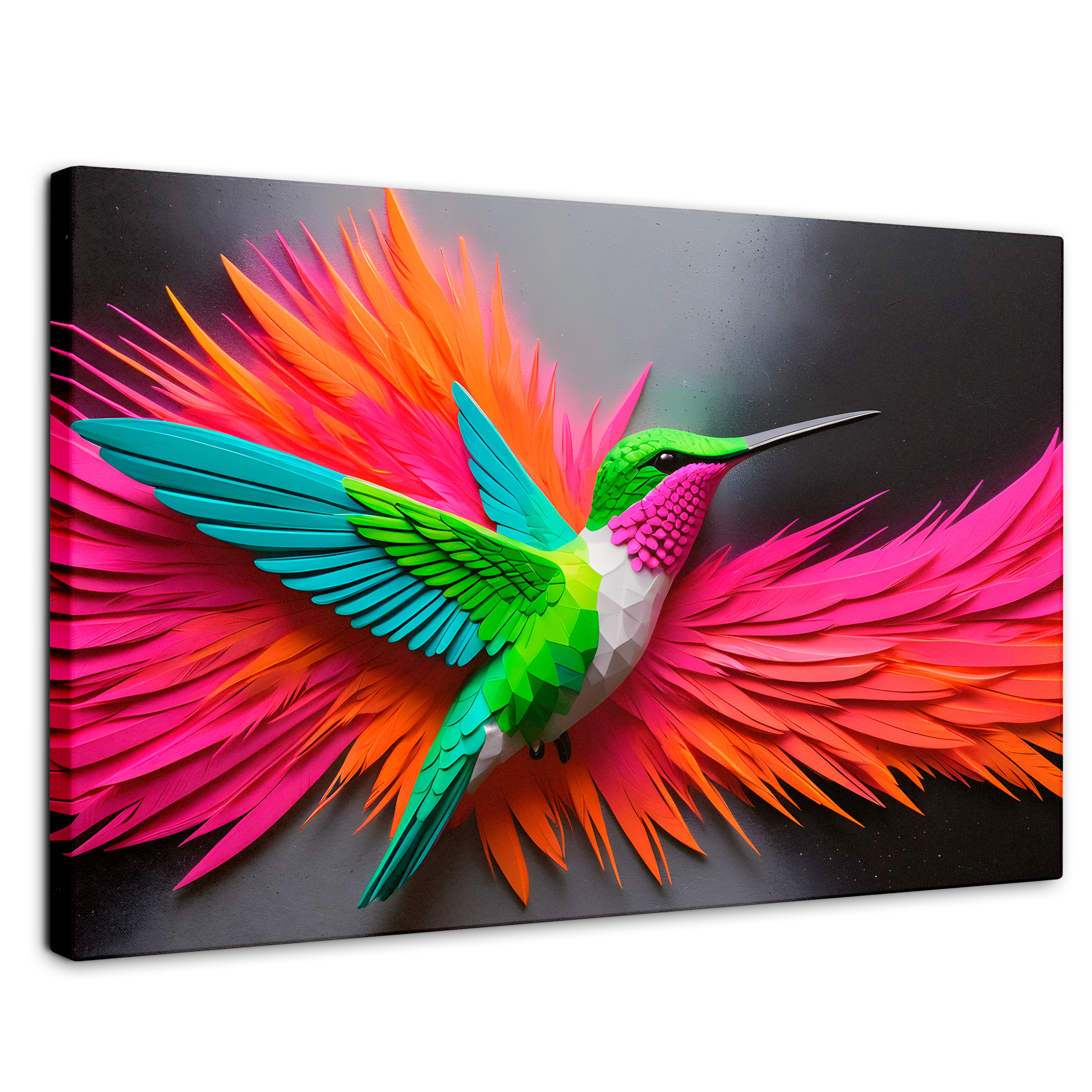 Foto 1 | Cuadros De Colibrí Canvas Colibrí Arcoíris 90x60