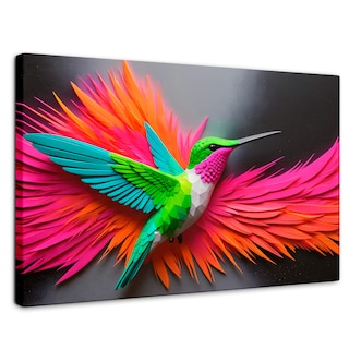 Foto 1 | Cuadros De Colibrí Canvas Colibrí Arcoíris 90x60