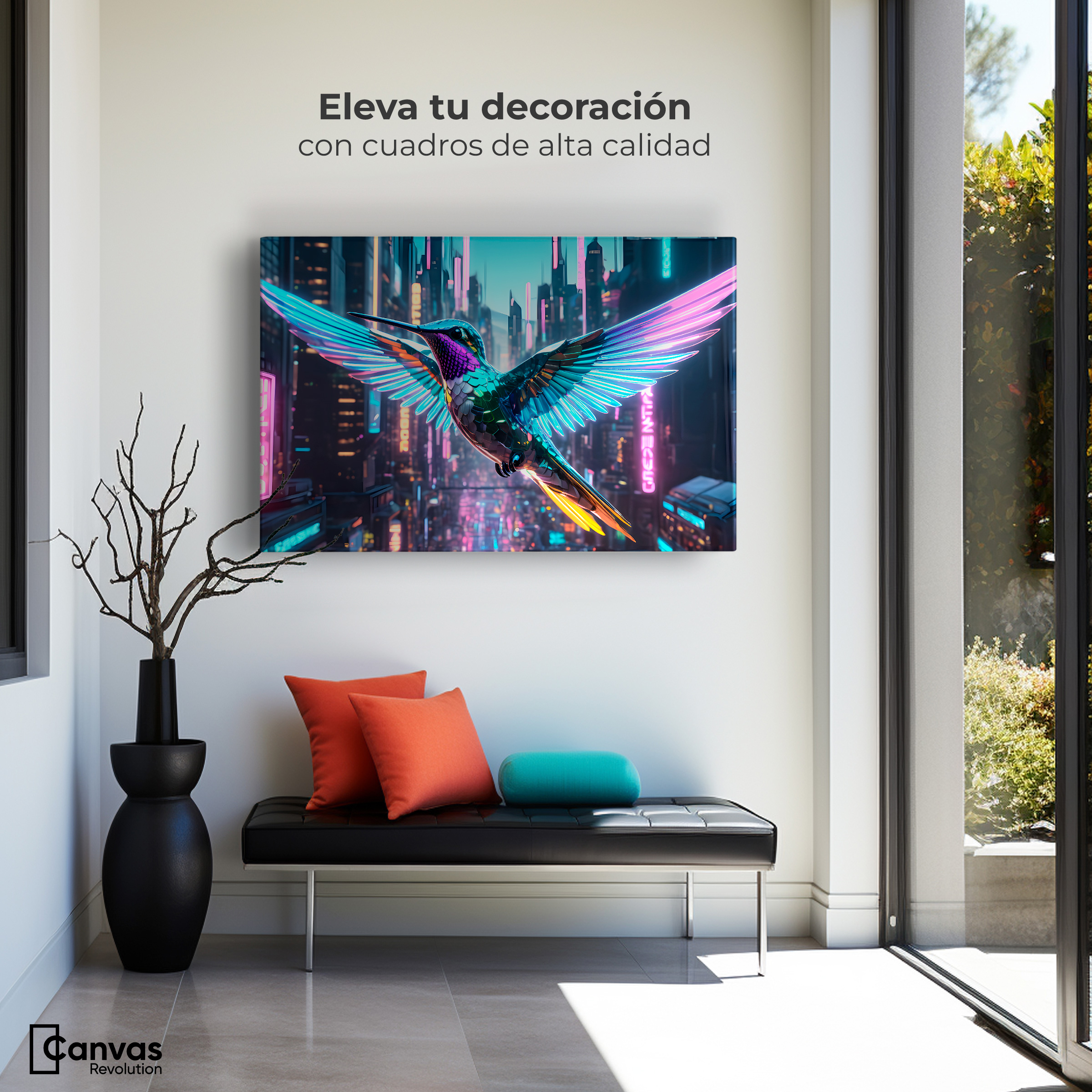 Foto 4 pulgar | Cuadros De Colibrí Canvas Colibrí Estelar 90x60
